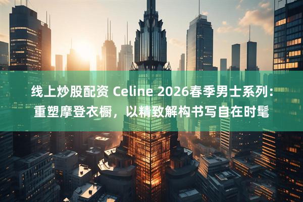 线上炒股配资 Celine 2026春季男士系列：重塑摩登衣橱，以精致解构书写自在时髦
